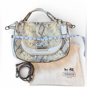 Coach Kristin Snake Embossed Leather Satchel